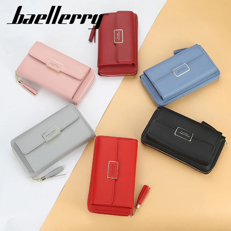 Baellerry Long Women Wallets Luxury Handbags Card Holder Big Capacity Zipper Female Purse Crossbody Women\'s Phone Bags