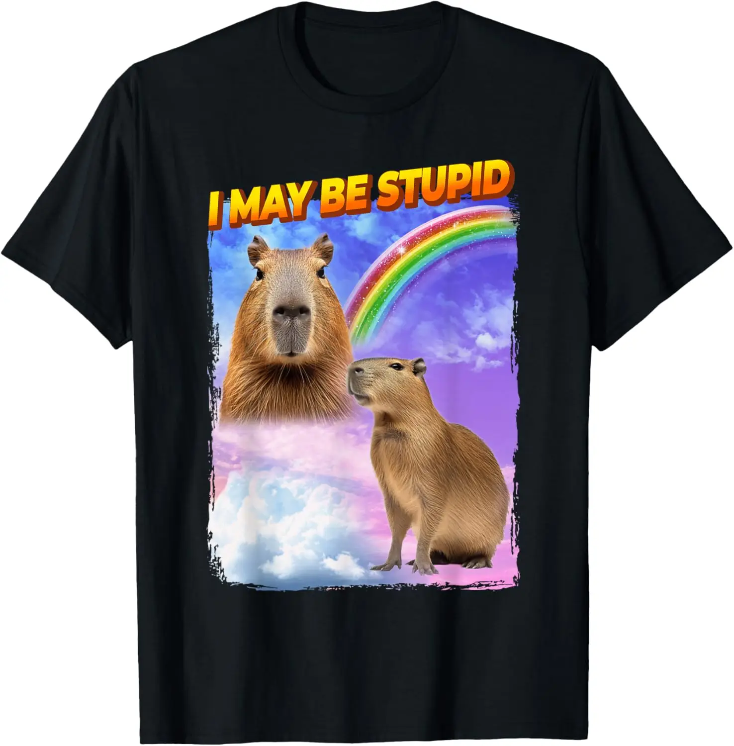 I May Be Stupid Internet Meme T-Shirt 100% Cotton Trendy Y2K Short-Sleeve Tee-Soft, Quick-Drying, Moisture-Wicking; Ideal Sports