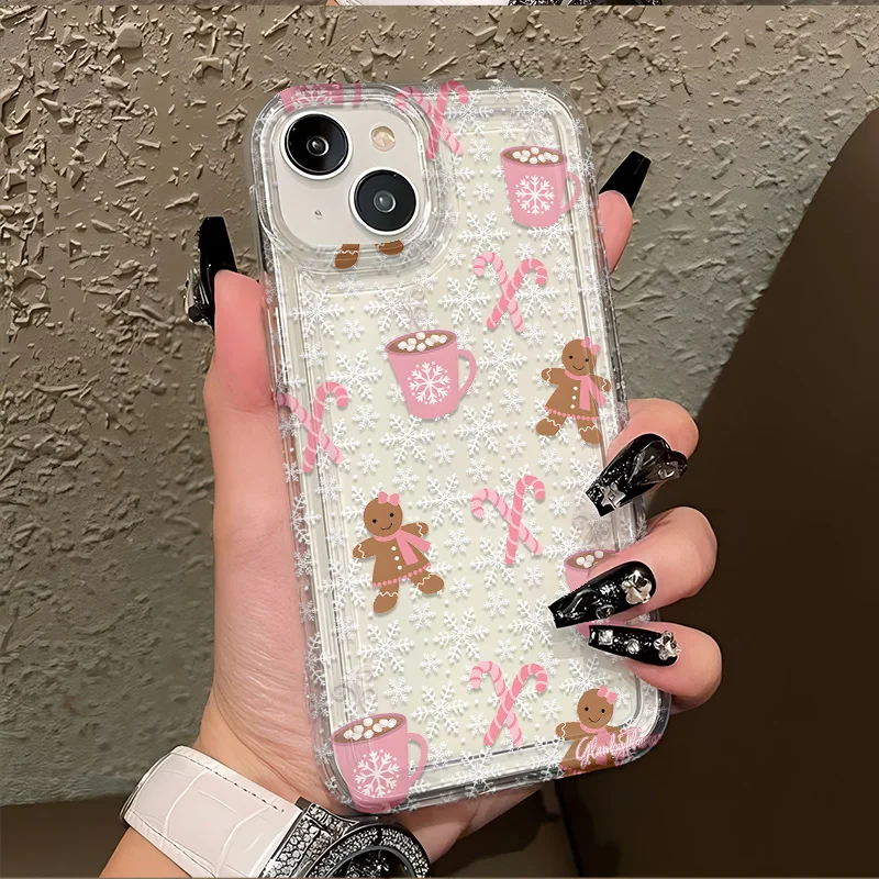 عيد الميلاد ندفة الثلج تصميم جراب هاتف ل ممن لهم Reno10 Reno8 Reno7 Reno6 Reno5 Z T زائد 4G 5G وسادة هوائية مكافحة سقوط غطاء واضح #3