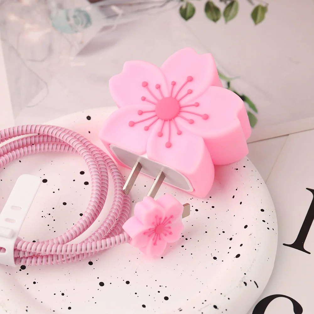 Charger Protector Cable Organiser for iPhone 11 12 13 14 15 16 Pro Max 18W 20W Flower Data Cable Management Cord Winder