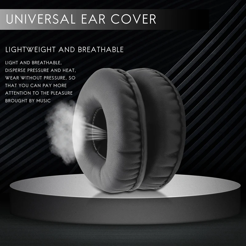 Bantalan telinga 70Mm, pengganti Universal bantalan busa Headphone bantal spons 1 pasang