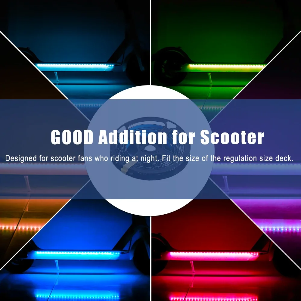 Waterproof LED Strip Flashlight Bar Lamp for Xiaomi M365 Pro 2 1S Mi3 Electric Scooter Switching Skateboard Night Light Strips