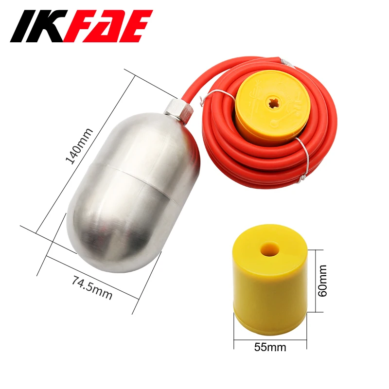 IKFAE 304 Stainless Steel Level Float Switch High Temperature Resistant Automatic Water Level Controller Reservoir Flow Sensor