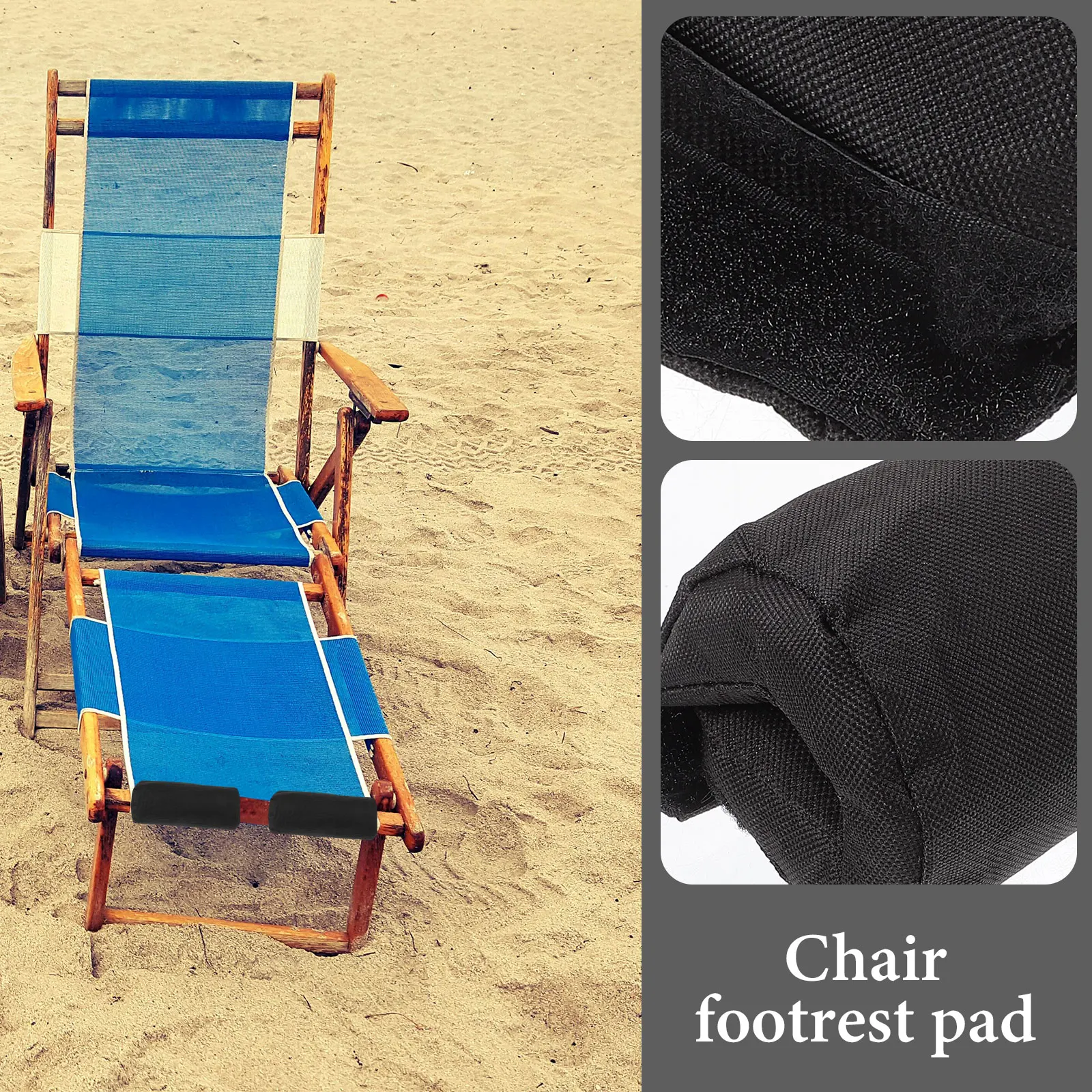 

2pcs Chair Foot Pad Patio Chair Footrest Pad Lightweight Durable Replacement For Lounge Outdoor Sling Folding Camping Chairs