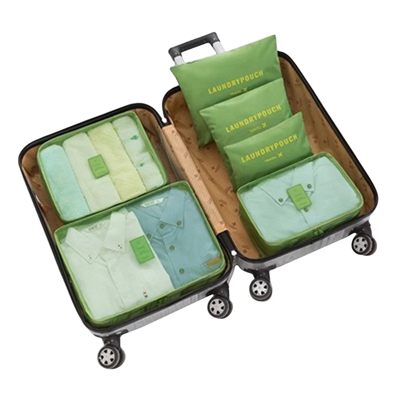 Travel storage 6-piece storage bag underwear shoes 6 storage bag Oxford waterproof cloth luggage storage