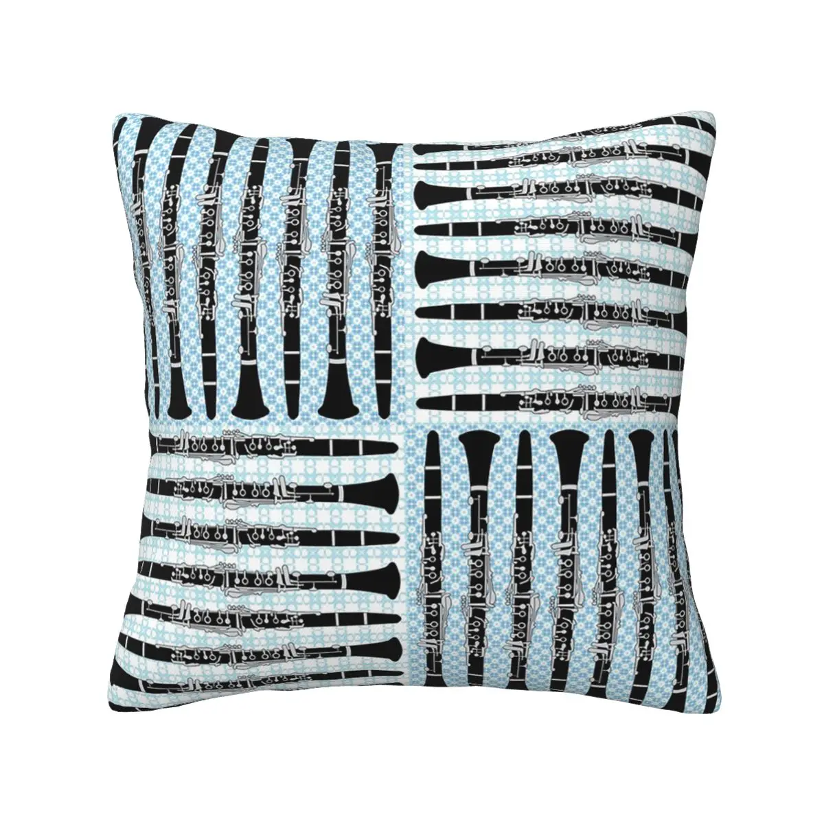 Clarinet Crosshatch Pattern Square Pillowcase Pillow Cover Cushion Zip Decorative Comfort Throw Pillow for Home Bedroom