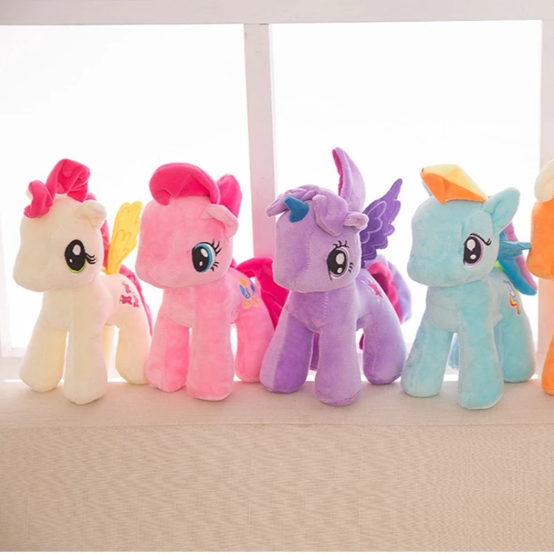 Kawaii Cute 25cm My Little Pony Plush Toy Doll Pillow Birthday Gift My Little Pony Unicorn Christmas Gift