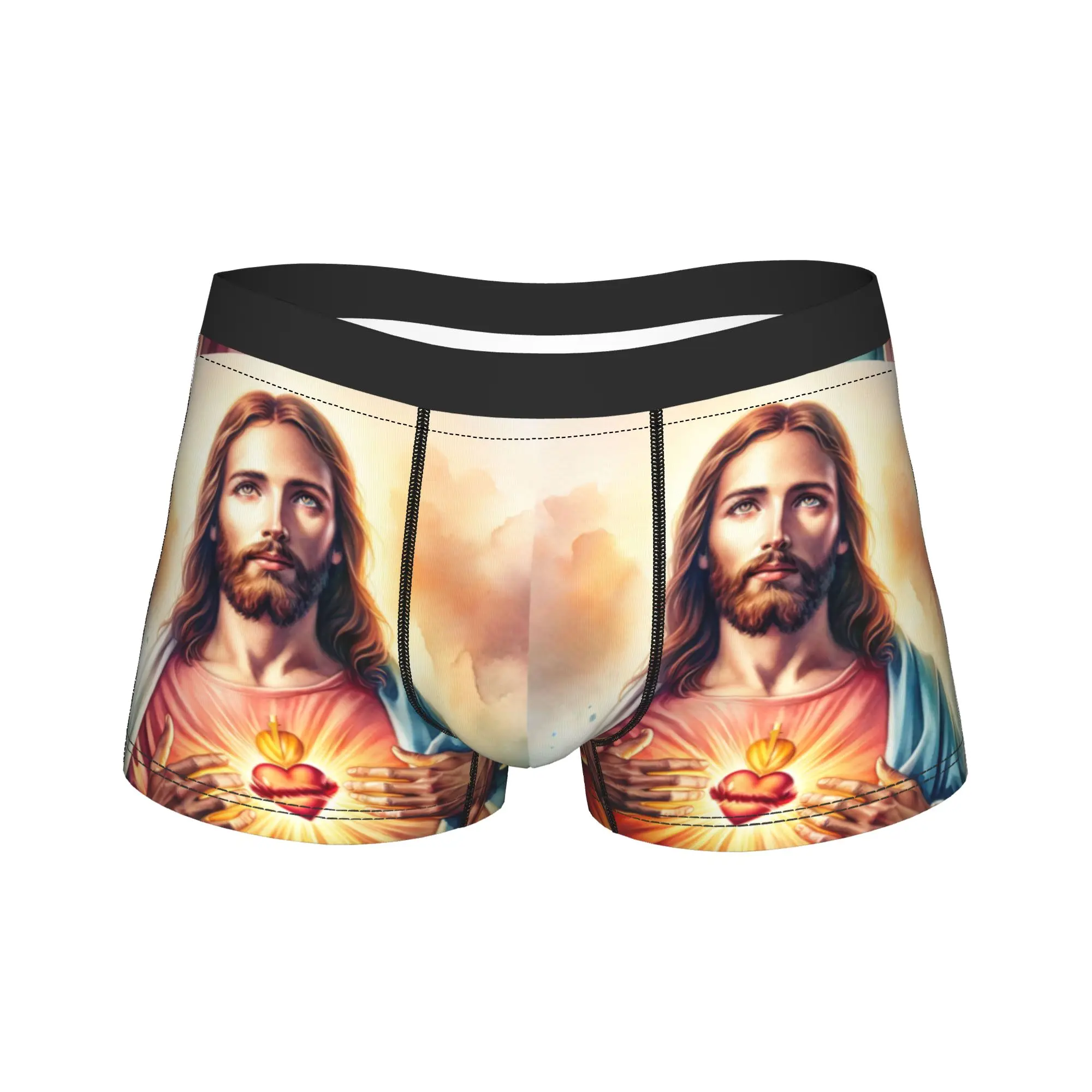 Catholic Saint Jesus Christ Man Boxers Shorts Ultra Soft Underwear Christian Religious Underpants