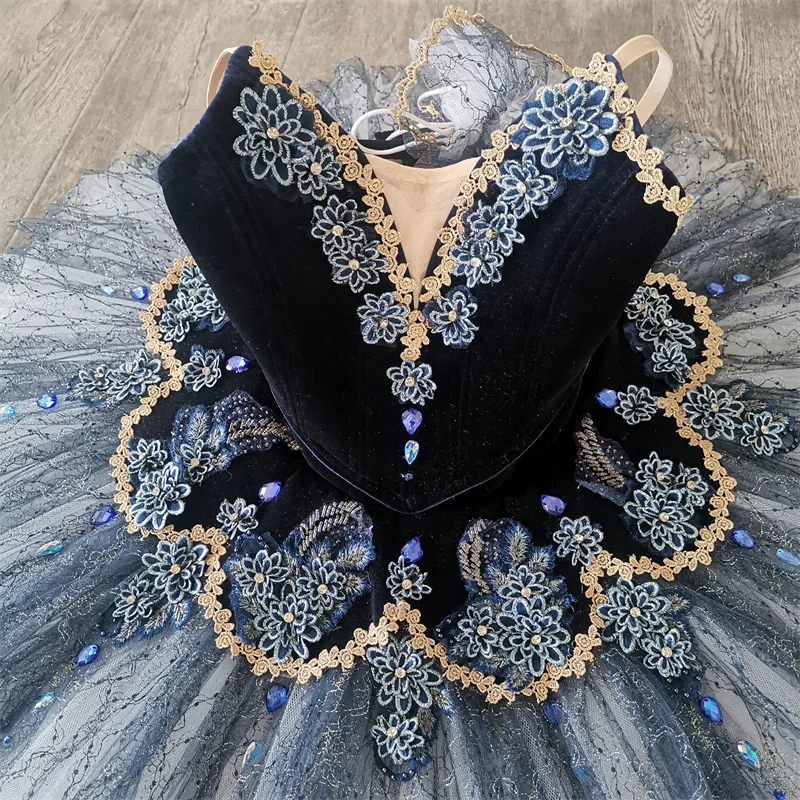 Professional High Quality Hot Sale Costom Size Costom Color Girls 12 Layers Performance Multi Color Classical Velvet Ballet Tutu