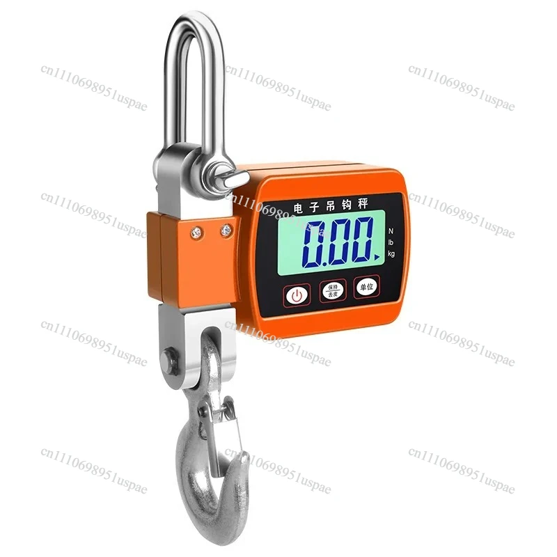 500kg Electronic Hook Scale with Digital Display, Portable Hanging Scale for Weighing Large Loads, 300kg Hook Hanging Scale