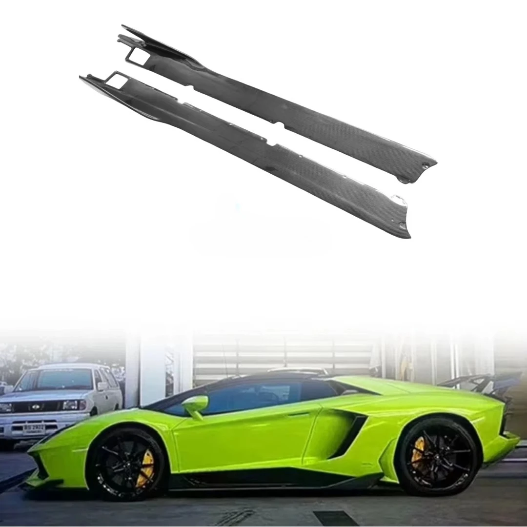 New Appearance Upgrade Aventado LP700 R Style Carbon Fiber Side Skirt for LP720 Bumper Lip