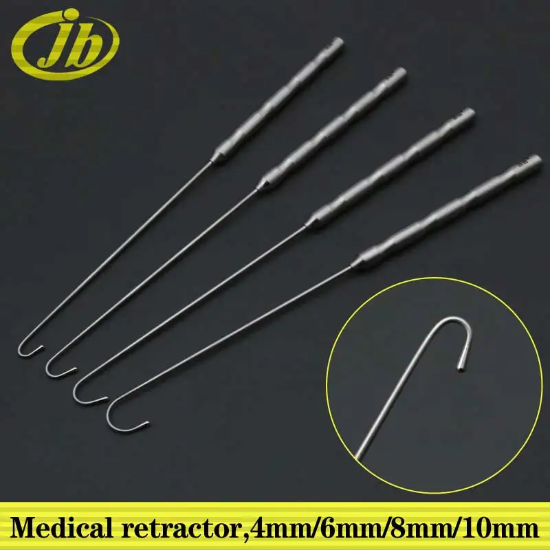 Retractor médico de 20cm, instrumento quirúrgico de acero inoxidable, 4mm/6mm/8mm, 10mm