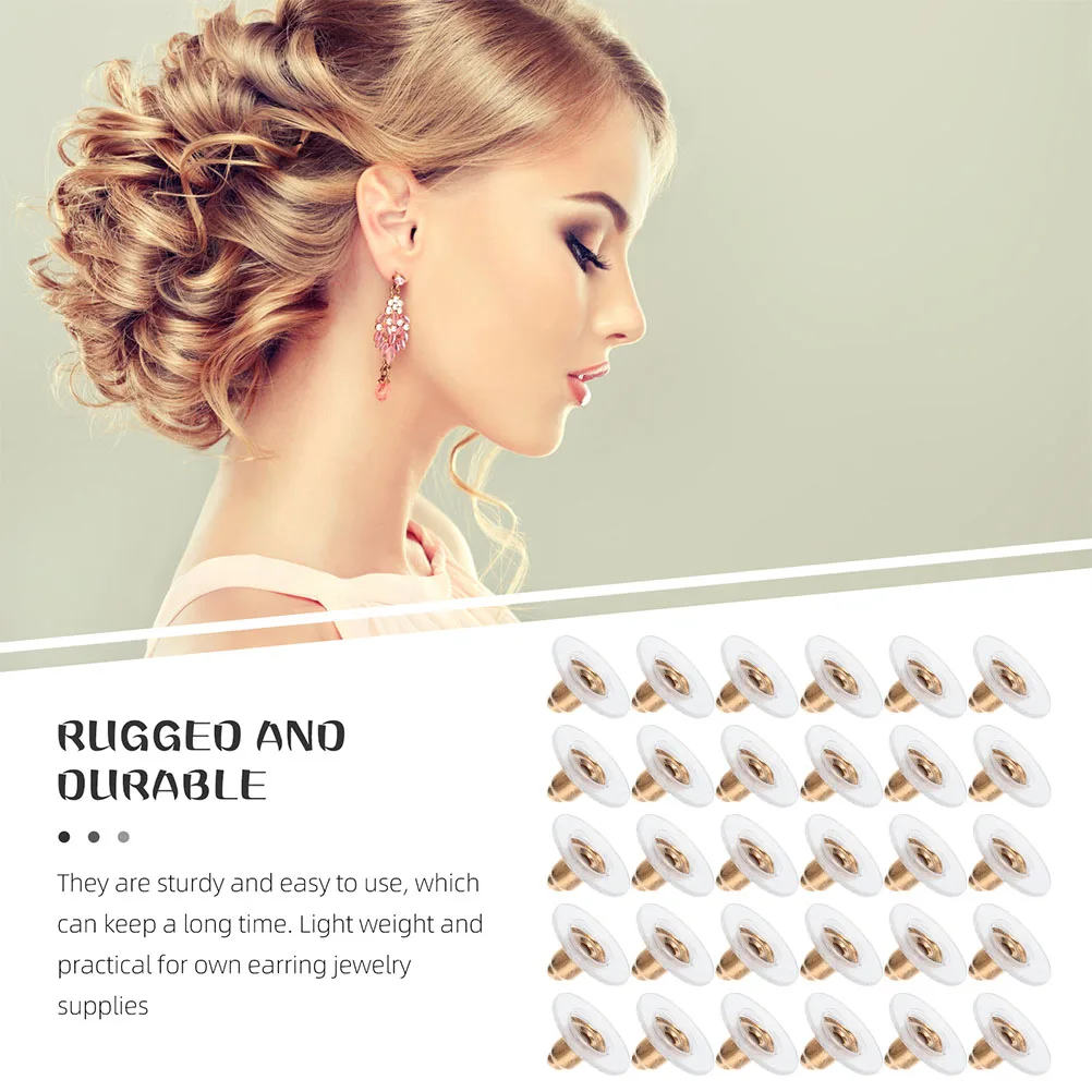 

200Pcs Earring Backs Stopper Smooth for Pierced Ear Studs Durable Jewelry Accessories Earring Backs for Studs