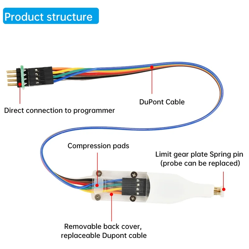 A25F-WSON8 clipe de teste fio smd pino de mola burn-in ler/escrever programador de sonda de teste adequado para teste gravação programa burn-in