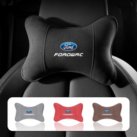 Car Suede Headrest Neck Support Auto Seat Accessories For Ford Mustang Focus Ranger Explorer Fiesta Expedition Mondeo Escape Fus