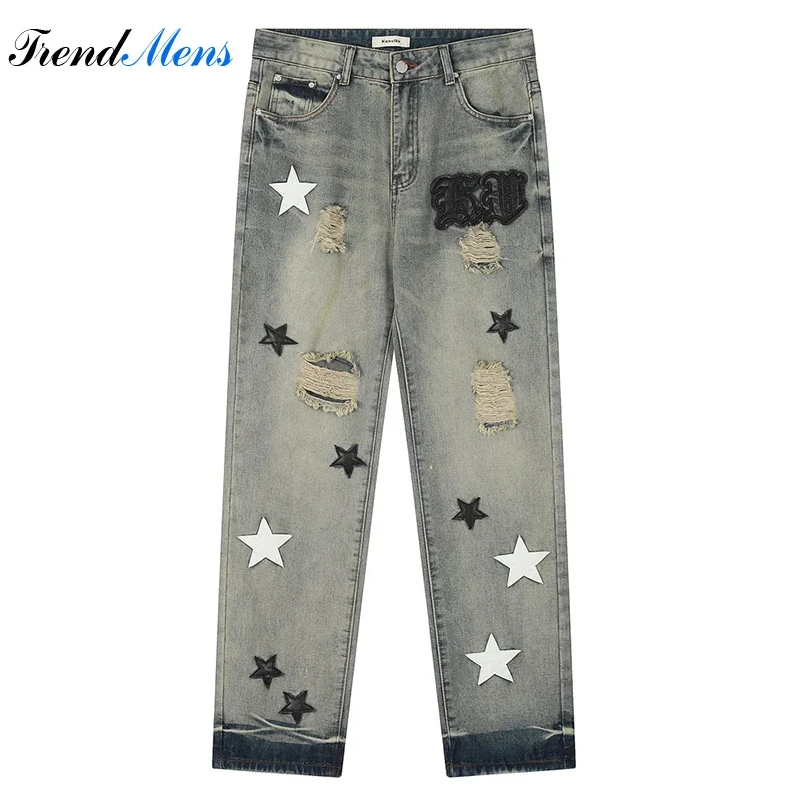 

Baggy Pants Mens Y2k Jeans for Men Straight-leg Cotton Pantalon Homme Streetwear Men's Clothing Casual Denim Trousers Berserk