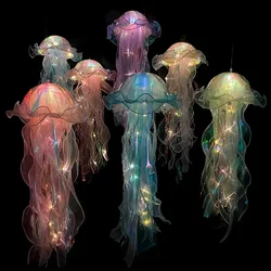 Color Jellyfish Lamp LED Lantern Bedroom Night Light Atmosphere Lamp Under The Sea Party Decor Girl Baby Shower Birthday Gifts