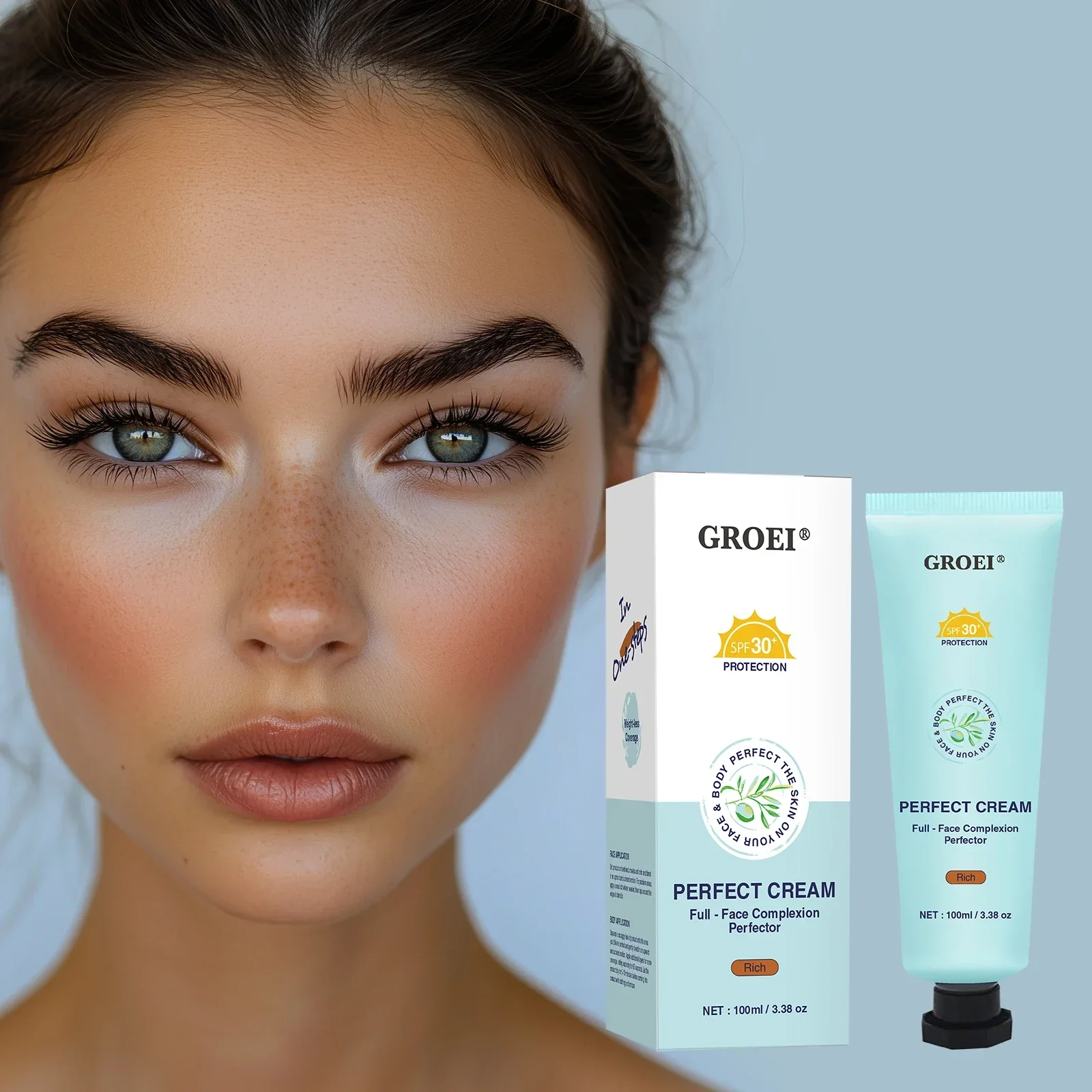 Crema BB con protección solar, Base blanqueadora, corrector, hidratante, larga duración, incluso el tono de la piel, Base de maquillaje Primer para Maquillaje facial