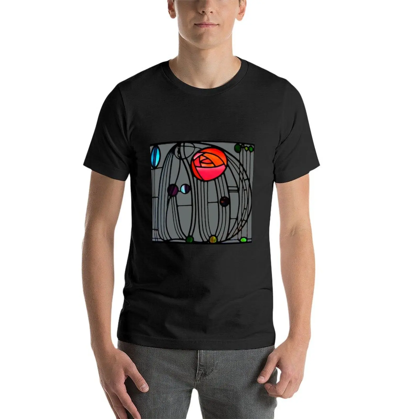 Charles Rennie Mackintosh-viuda, No,09 Camiseta estampada de anime para hombre, camisetas de alta calidad