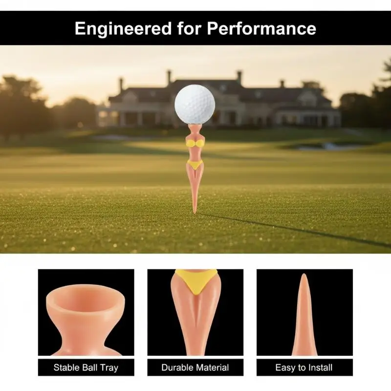 Lustige Bikini-Golftees 5 Stück für Frauen, Golfballhalter, bruchsicher, stabil für Golf-Liebhaber, Training und Wettkampf. – Detail 3