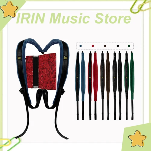Correa de acordeón IRIN ajustable 16-120 correa de hombro de acordeón de bajo correa de hombro de terciopelo suave piezas de instrumentos de teclado