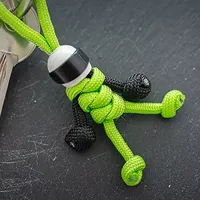 Handmade Building Block Keychain Biker Helmet Pendant Bag Rope Braided Keychain Paracord Backpack Doll Hanging Buddy Pendan I8N5