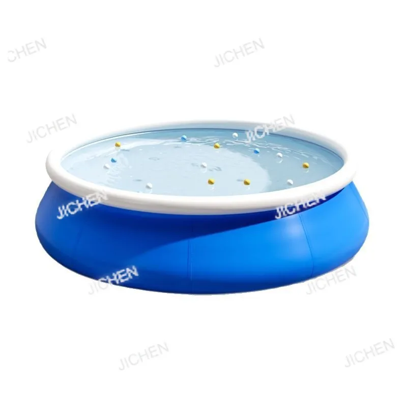حمام سباحة شبكي مستدير قابل للنفخ، حمام سباحة مجداف الوالدين والطفل، حلقة علوية خارجية، حمام سباحة سميك قابل للنفخ #4