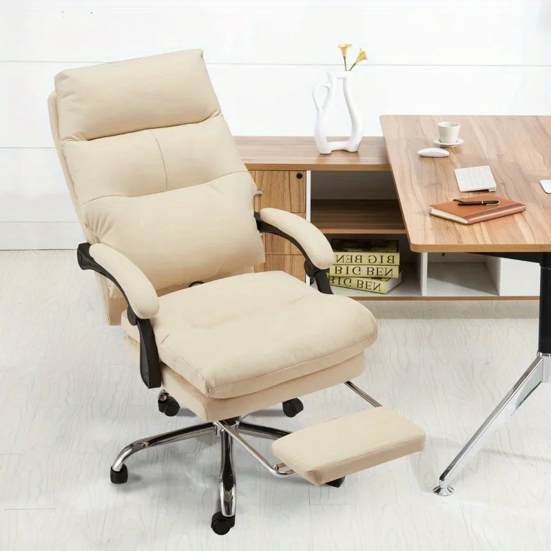 

EROMMY Executive Office Chair with Padded Headrest - Comfortable Executive Chair for Home Office & Professional Settings, Beige