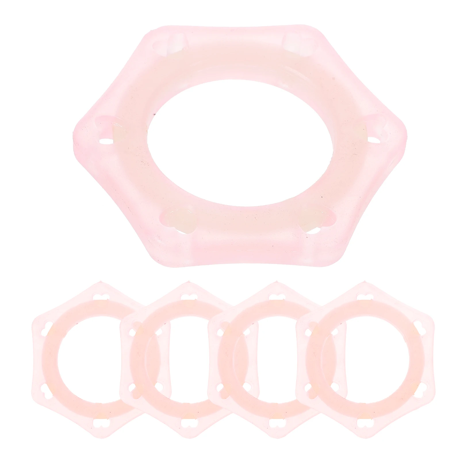 

5pcs Microphone Protection Ring Anti-Fall Six-Corner Protective Rings Mic Anti-Drop Shockproof Skidproof Covers Universal