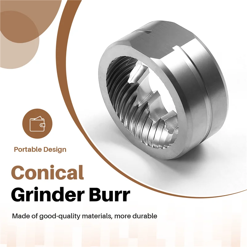 A74G-38 مم نتوءات مخروطية - ملحق طحن الاسبريسو الأمثل لمطاحن القهوة اليدوية