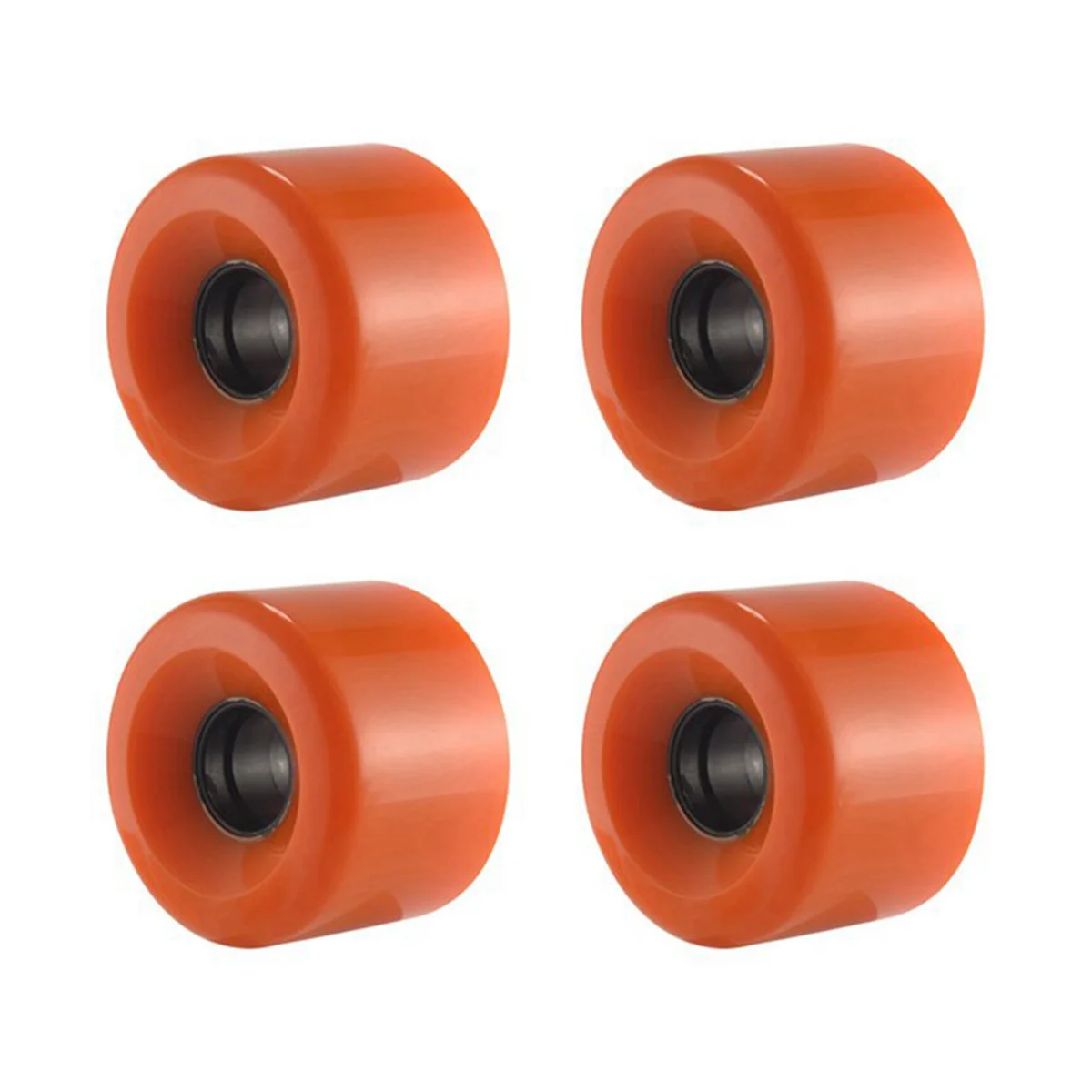 4 PCS Skateboard Wheels Elastic PU Wearable Flexible Durable 65X45 PU Skateboard Wheels Sports Orange