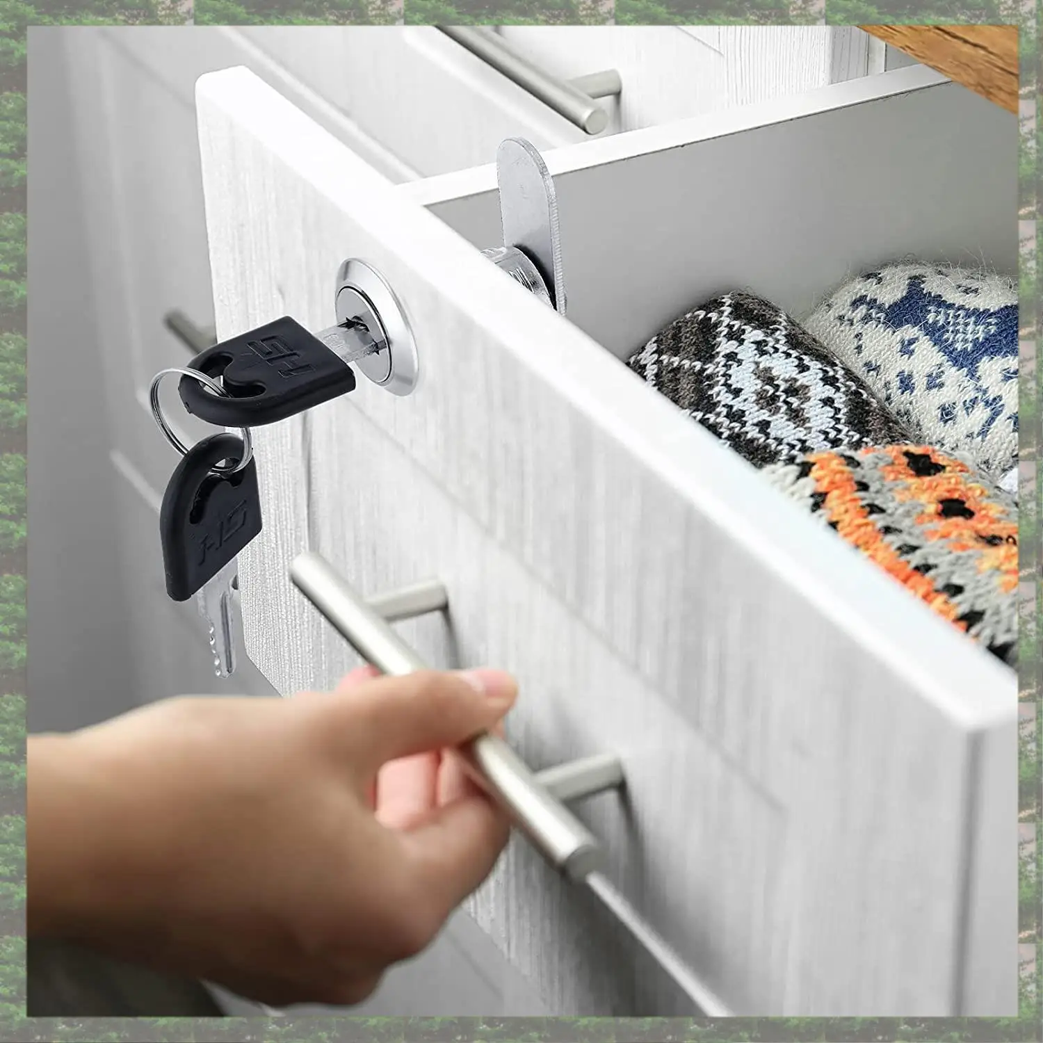 

16 Pieces Cabinet Cam Lock Keyed Alike Cylinder Cam Lock 5/8 Inch Zinc Alloy Drawer Lock Secure File Cylinder Lock Keyed