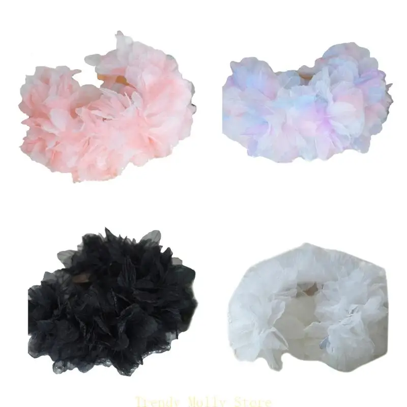 

N5KB Elegant Garland Hairband Flower Hairhoop for Music Festival Women Hair Decors