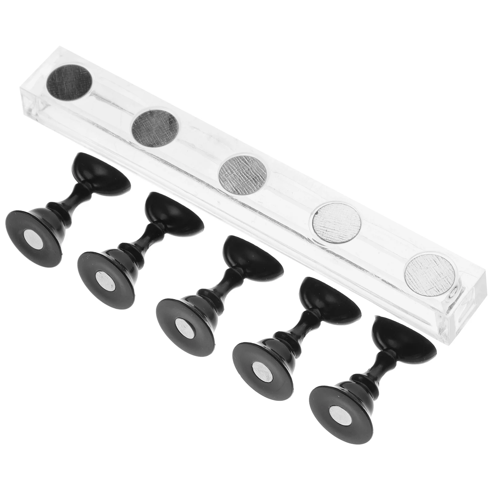 

5Pcs Black Nail Practice Stand Press on Nails Display Holder for Painting and Nail Accessories Salon Tools