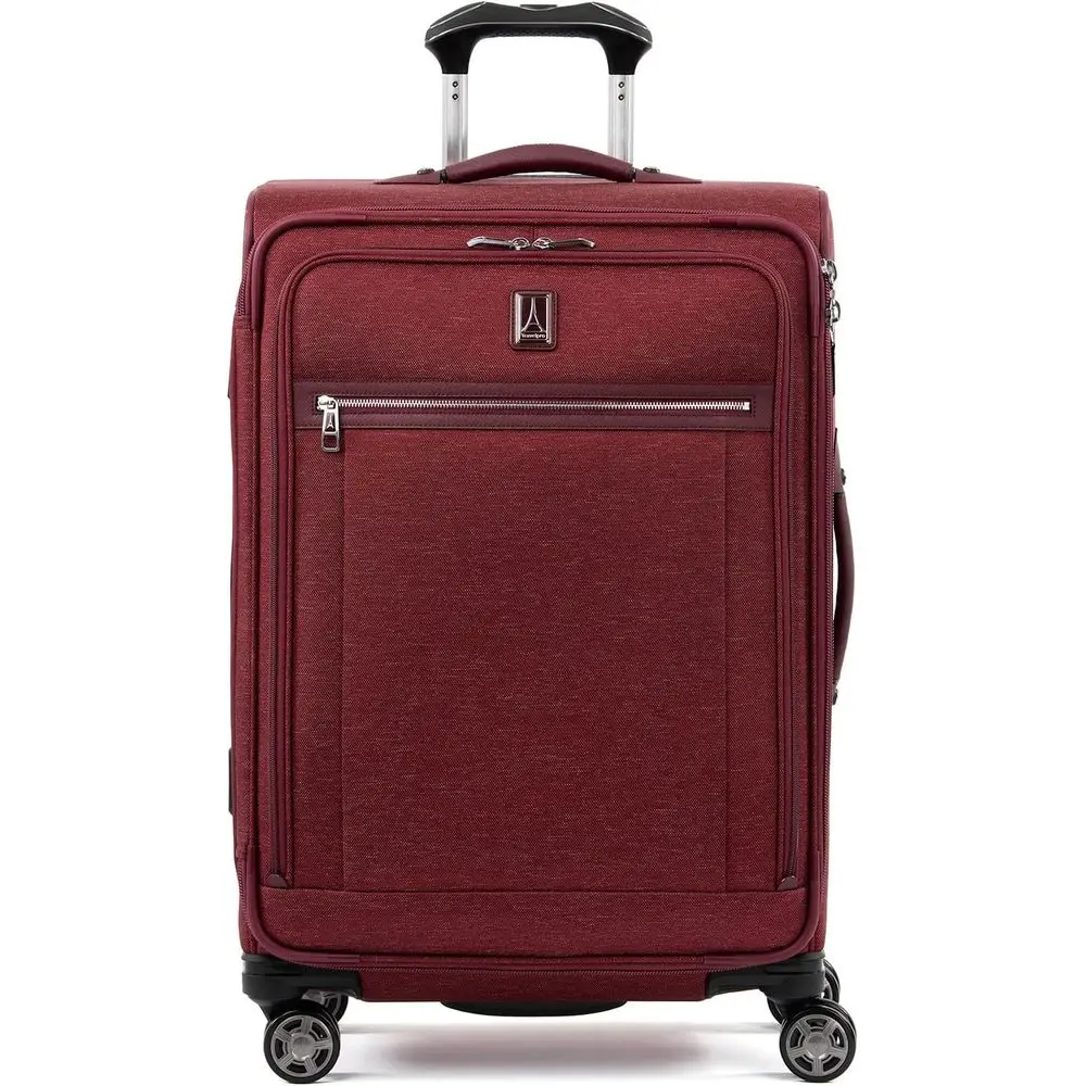 

Расширяемый чемодан на 8 колесах, с замком TSA, средний размер, 25 дюймов, бордовый цвет