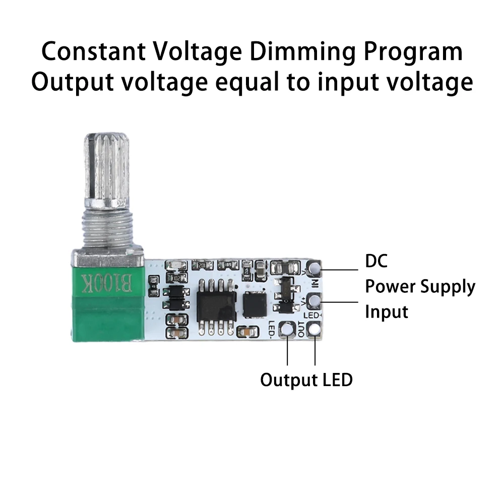 DC3.7V-24V LED Driver PWM Dimmer Module Constant Voltage Light Bar Desk Lamp Stepless Knob Potentiometer Circuit Control Board