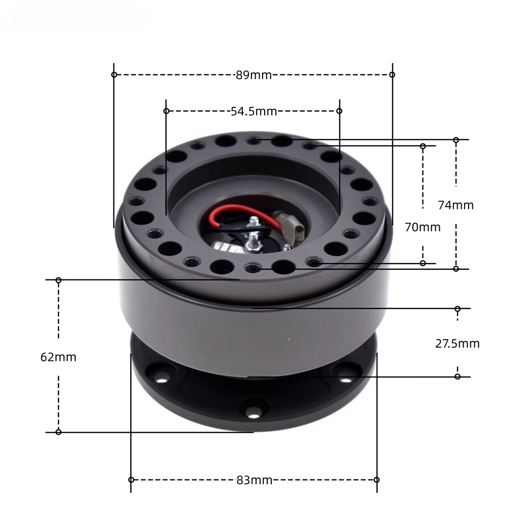 Car modification racing car steering wheel quick dismantling universal forged aluminum alloy D-type tie rod quick device