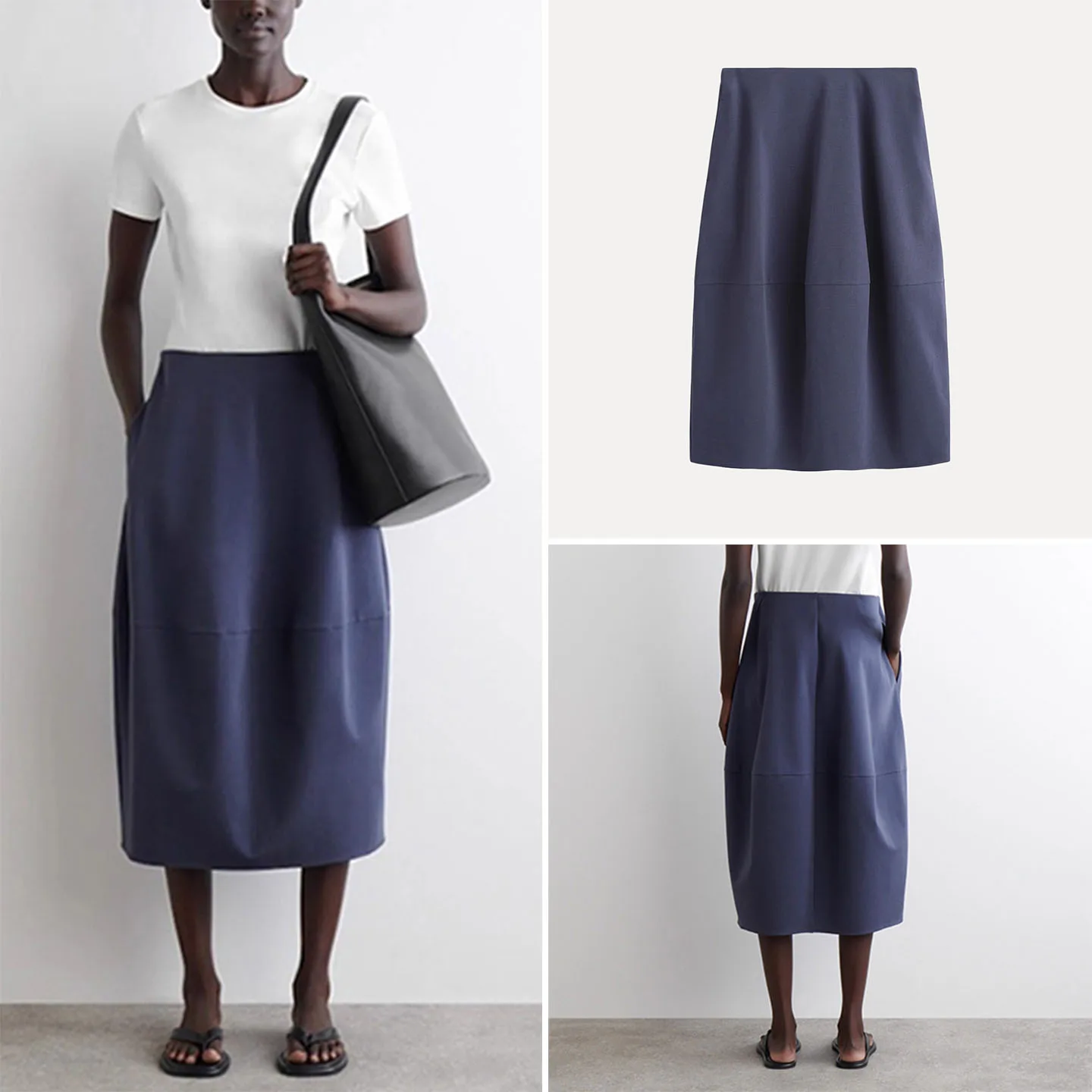 

Women's Balloon Skirt Pleated mid Waist Stand Fit 2025 Autumn New Sle European Sle Daily Wear Other Material 00%