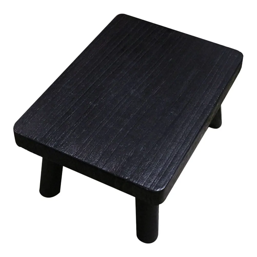 

Solid Wood Japanese Low Table Stool Set Rustic Elegant Aesthetic Compact Rectangular Small Spaces Tea Breaks Reading Sessions