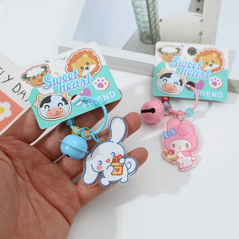 

Hello Kitty My Melody Anime Kawaii Sanrio Acrylic Keychain Pendant Cute Cartoon Cinnamoroll Bag Decoration Lovely Gifts Toys