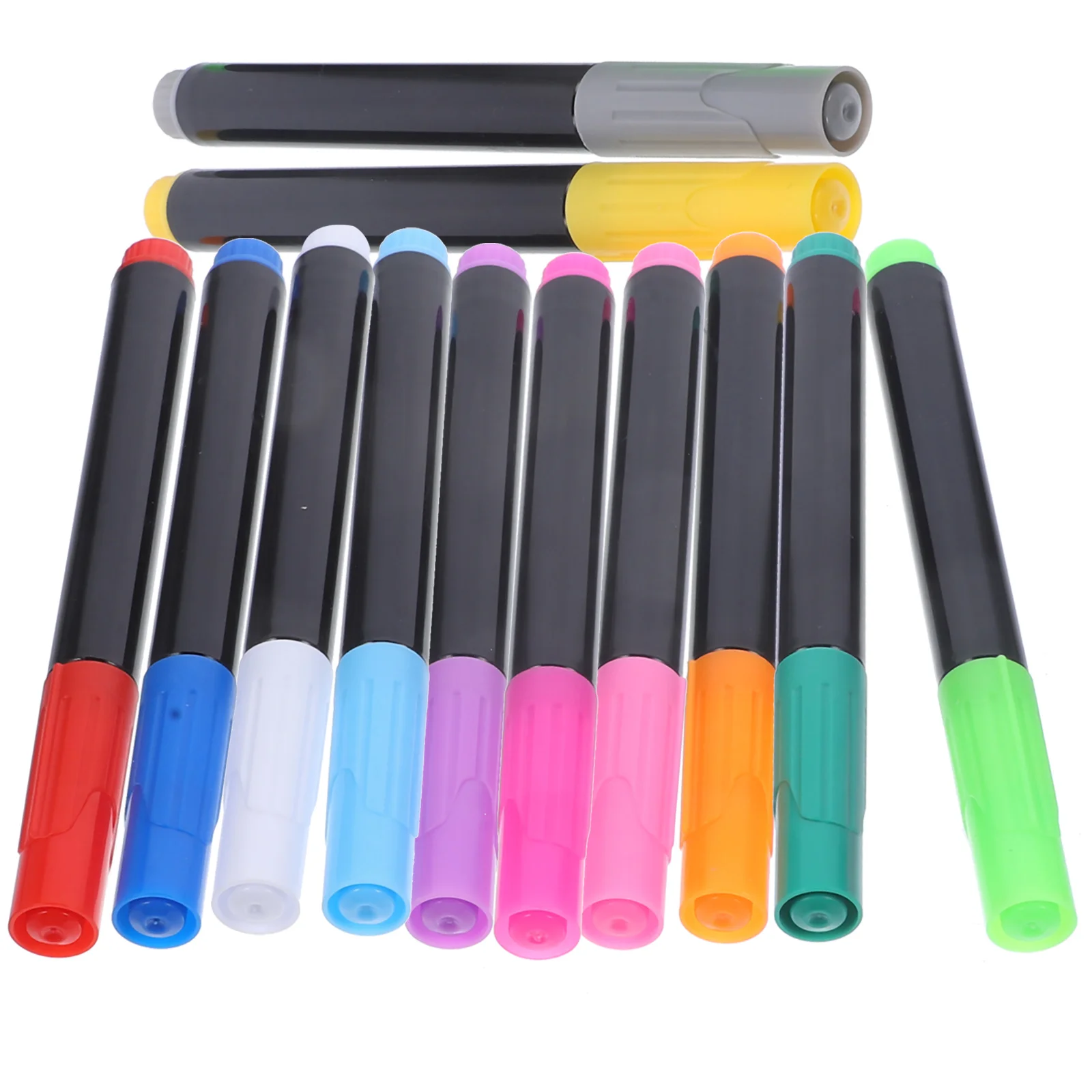 

12 Pcs Liquid Chalk Markers Fine Tip Plastic Dry Erase School Pens Neon Colors Acrylic Glass Board Writing