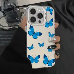 Candy Color Case For Xiaomi Redmi 13 13C 12 4G 5G 10 A1 A2+ A3 A3x Redmi 9 10 Prime 2022 Cover Shockproof Luxury Butterfly Funda