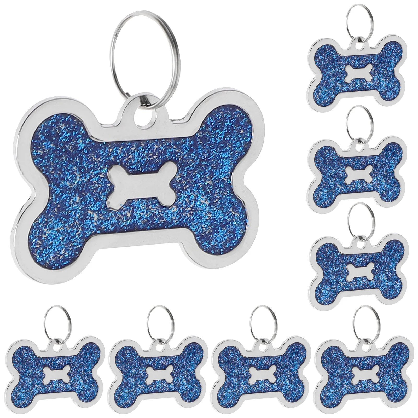 

8 Pcs Puppy Name Tag Pet Dog Tags for Pets Id Plate Collar Engraved Information