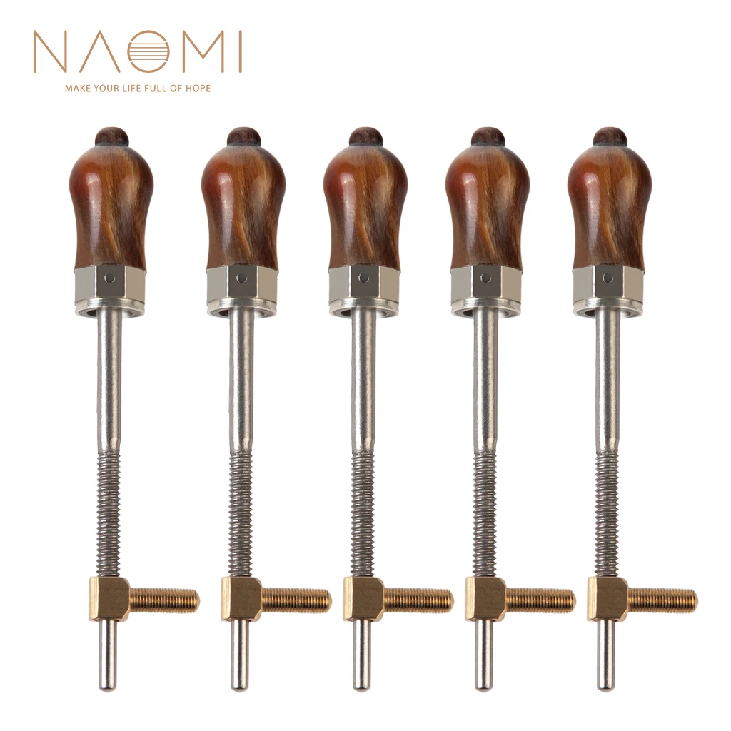 NAOMI 5 Pcs Violin Bow Frog Button Frog Red Ox Horn Frog Copper Parts Bow Top Parts W/ Eyelets Bow Screws Violin Bow Accessories