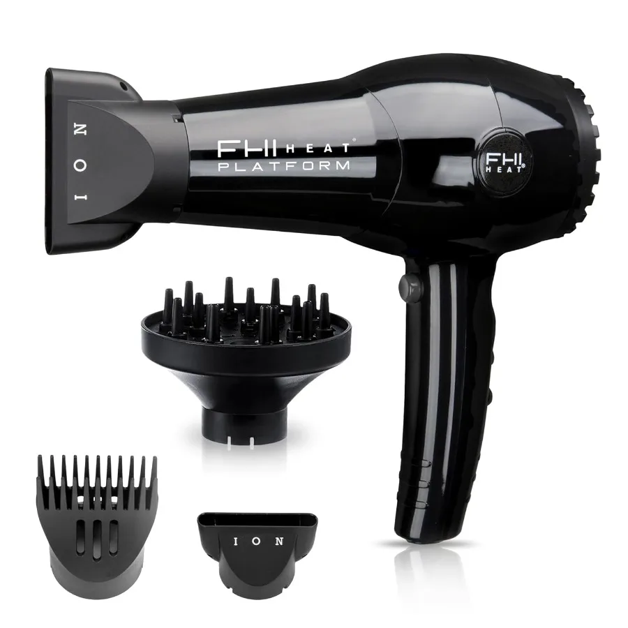 

Platform Na Lite Pro 1900 Hair Dryer Turbo Tourmaline Light Weight Ceramic Quick Dry with 3 Piece Attachment Set Comb
