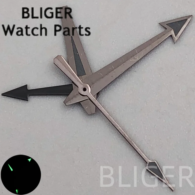 ساعة يد جديدة من BLIGER باللون الفضي/الذهبي الوردي/الذهبي/الأسود بتوقيت جرينتش بأربعة أيدي لملحقات الساعة المتوافقة مع الآلية اليابانية NH34