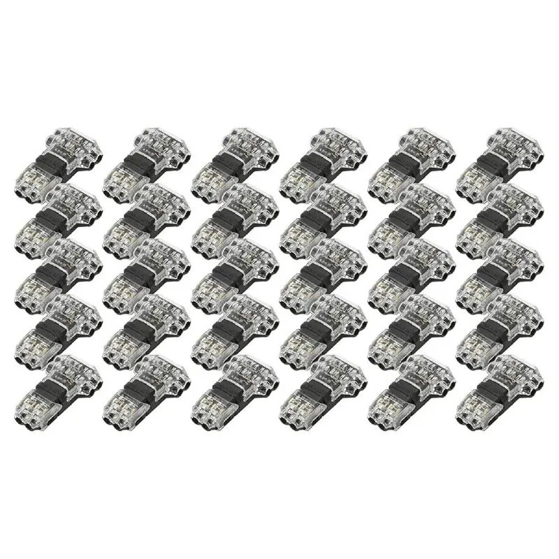 A84E-For 18-22 AWG Wire Connectors T Tap 30PCS, 3 Way 2 Pins Splice Low Voltage No Stripping Required