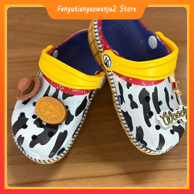 

Hot Toy Story Woody Jessie Buzz Lightyear Hole Sandals Eva Anime Kawaii Home Beach Slippers Shoes Summer Slippers For Kids Gifts