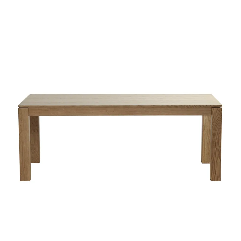 Minimalist white oak solid wood legs oak veneer log color dining table designer desk desk