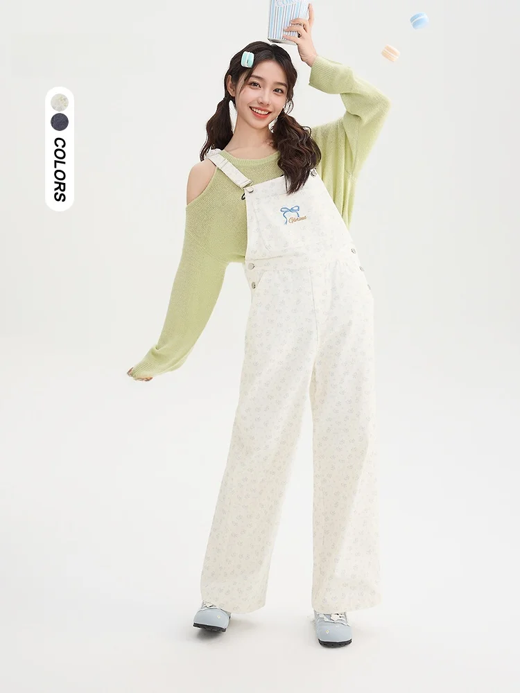 

Женский модный комбинезон с регулируемыми бретелями, вышивкой узлами и длинными брюками из комфортного хлопкового бленда. Весенняя коллекция.